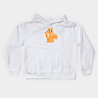 Adorable Fluffy Orange Kitten Kids Hoodie